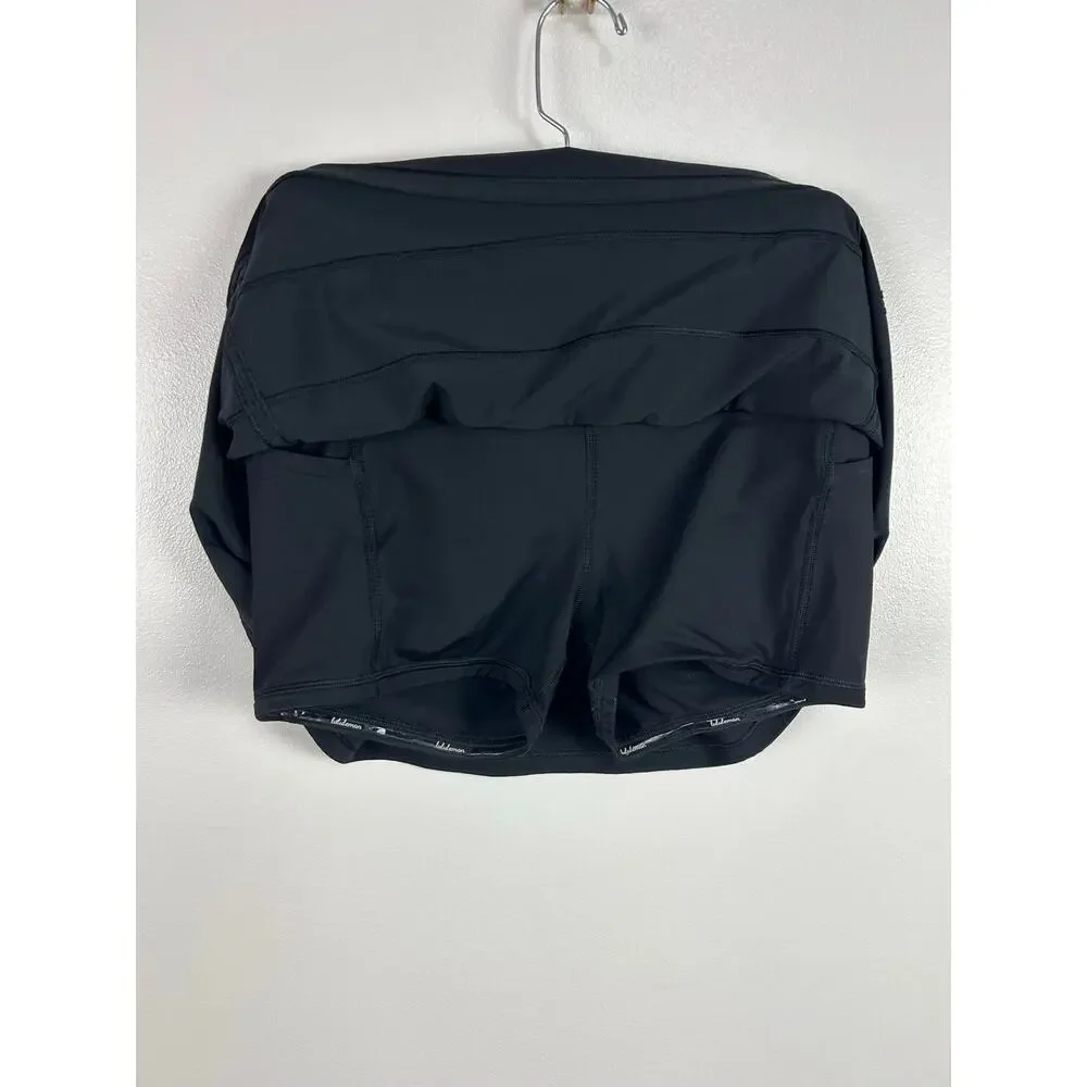 Lululemon Black Pace Rival Mid-Rise Skirt Size 6